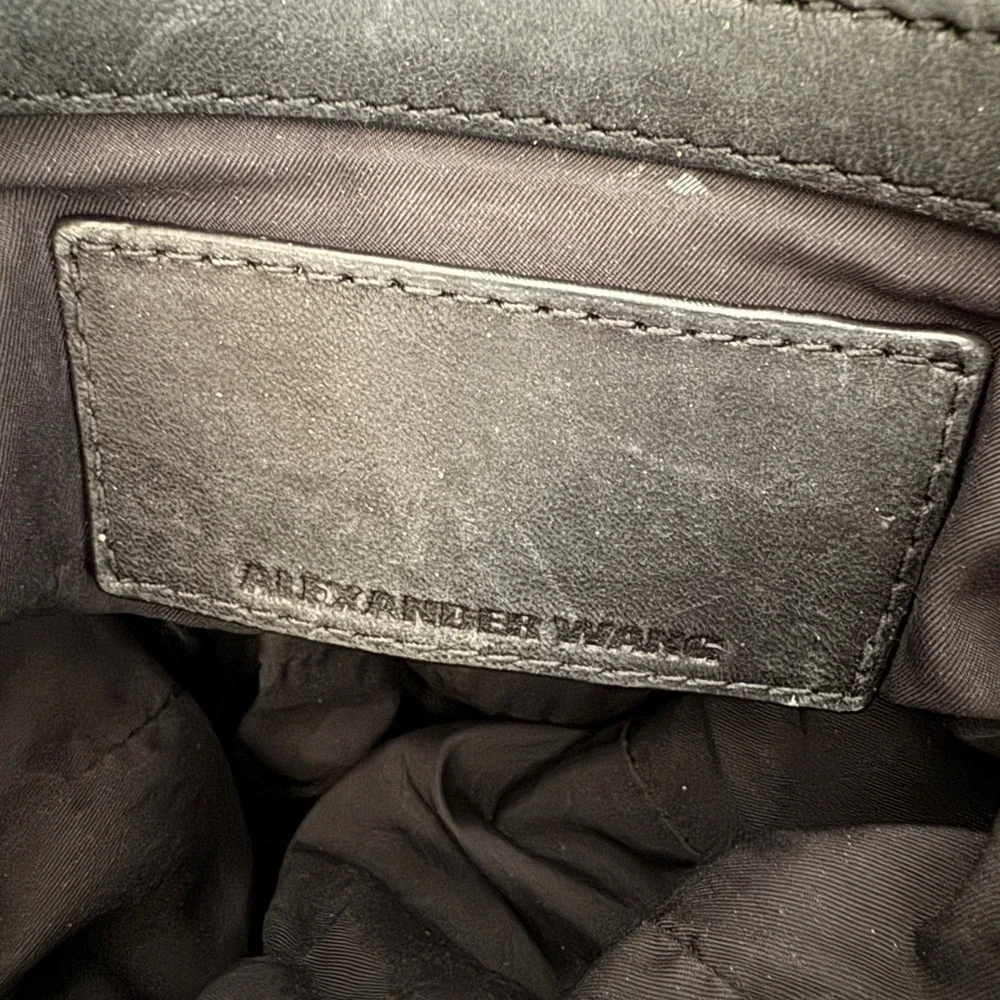 Alexander Wang Marti Black Calfskin Backpack Rose Gold Hardware